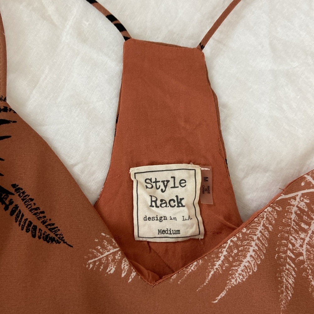 Earth tone fern slip dress or tunic - Picture 3 of 6